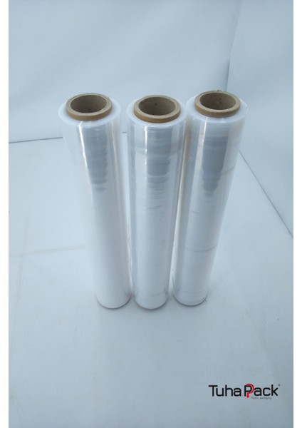 Streç Film 50CM x 300M 3 Adet, Şeffaf, 23 Mikron, 2000 Gr, Dayanıklı Eşya ve Koli Streci modelleri