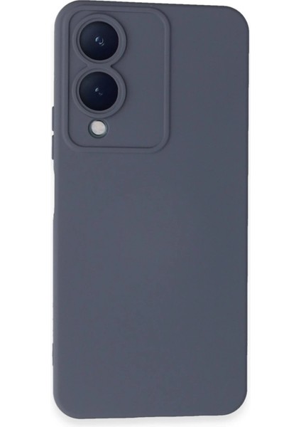 Newface Vivo Y17S Kılıf Nano Içi Kadife Silikon - Gri