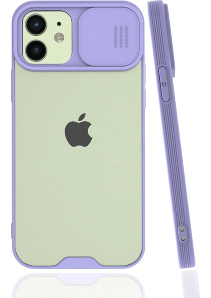 Newface iPhone 12 Kılıf Platin Kamera Koruma Silikon - Lila
