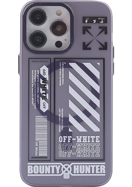Newface iPhone 14 Pro Max Kılıf Apollo Magneticsafe Desenli Kapak - Apollo Mor - 1