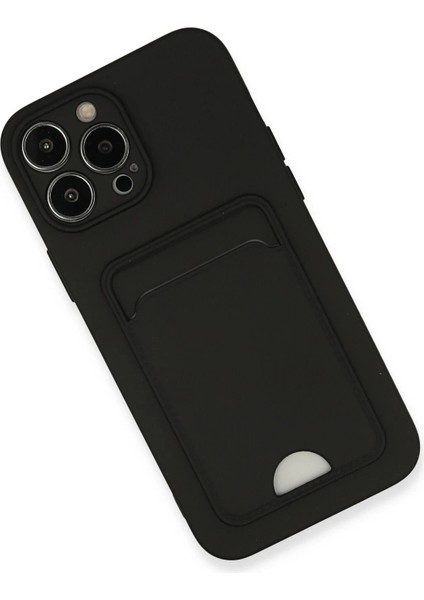Newface iPhone 13 Pro Max Kılıf Kelvin Kartvizitli Silikon - Siyah
