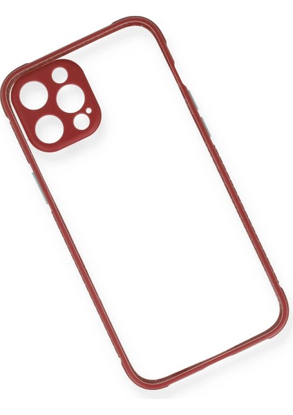 Newface iPhone 12 Pro Max Kılıf Miami Şeffaf Silikon - Fuşya