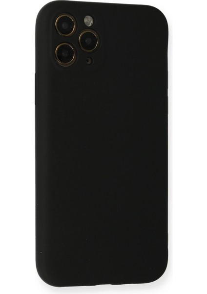 Newface iPhone 11 Pro Kılıf Nano Içi Kadife Silikon - Siyah