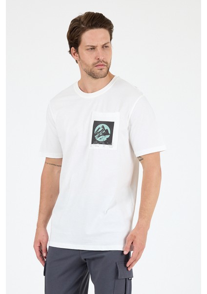 Erkek %100 Pamuk Cep Detaylı Baskılı Tişört – Bisiklet Yaka, Yazlık Model Erkek T-Shirt 0105 modelleri