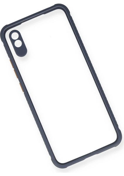 Newface Xiaomi Redmi 9A Kılıf Miami Şeffaf Silikon - Gri modelleri
