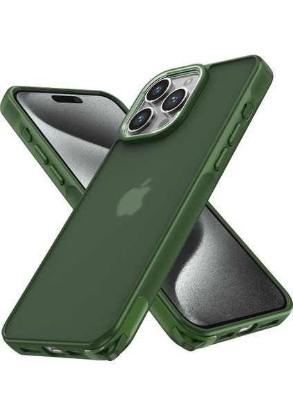 Newface iPhone 15 Pro Max Kılıf Elegant Kapak - Yeşil