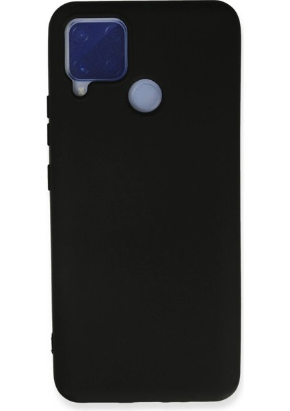 Newface Realme C15 Kılıf Nano Içi Kadife Silikon - Siyah