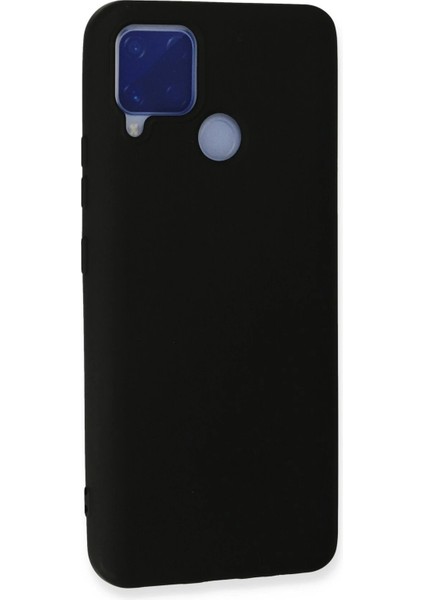 Newface Realme C15 Kılıf Nano Içi Kadife Silikon - Siyah modelleri