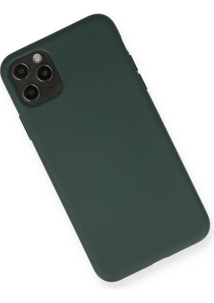 Newface iPhone 11 Pro Max Kılıf Nano Içi Kadife Silikon - Koyu Yeşil fiyatları