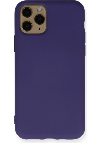 Newface iPhone 11 Pro Max Kılıf Nano Içi Kadife Silikon - Mor