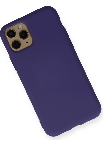 Newface iPhone 11 Pro Max Kılıf Nano Içi Kadife Silikon - Mor