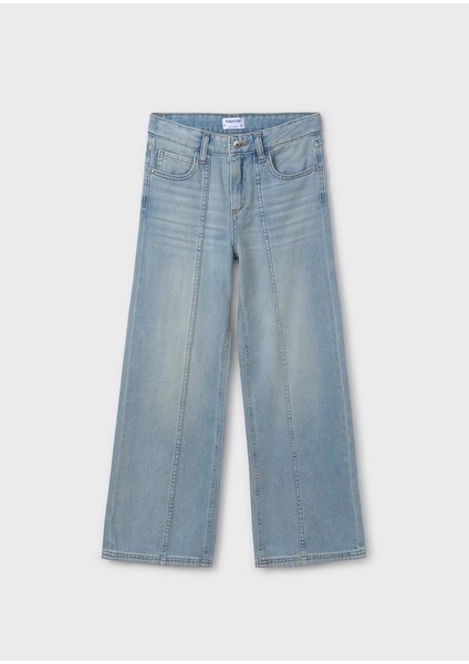 Kız Çocuk Geniş Paça Denim Pantolon 6538M fiyatları