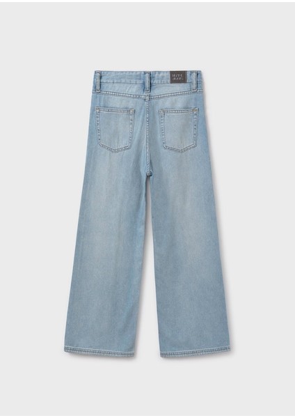 Kız Çocuk Geniş Paça Denim Pantolon 6538M modelleri