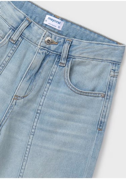 Kız Çocuk Geniş Paça Denim Pantolon 6538M fırsatları