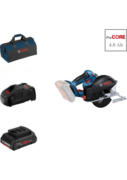 Gkm 18V-50 1x4 Ah Procore Akülü Daire Testere Bez Çantalı