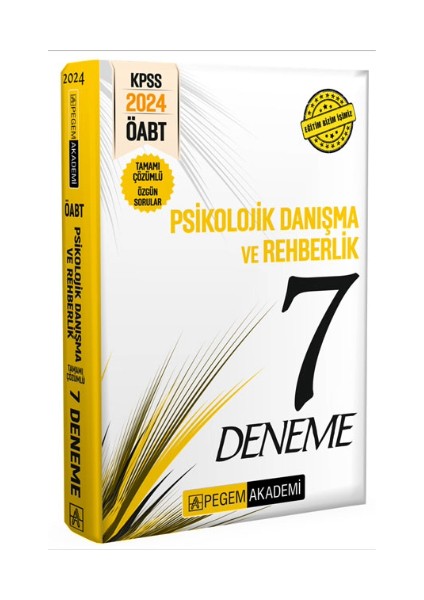2024 Kpss Öabt Psikolojik Danışma ve Rehberlik Öğretmenliği Tamamı Çözümlü 7 Deneme