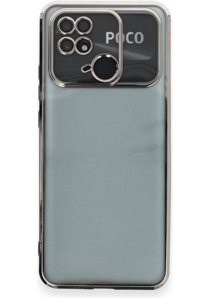 Newface Xiaomi Redmi 10C Kılıf Razer Lensli Silikon - Gümüş