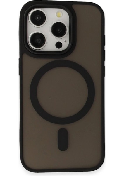 Newface iPhone 15 Pro Max Kılıf Oslo Magsafe Kapak - Siyah