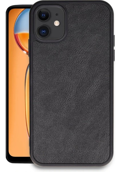 Newface iPhone 11 Kılıf Aras Deri Kapak - Siyah