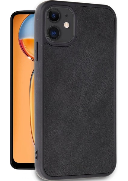 Newface iPhone 11 Kılıf Aras Deri Kapak - Siyah