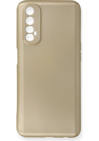 Newface Realme 7 Kılıf First Silikon - Gold