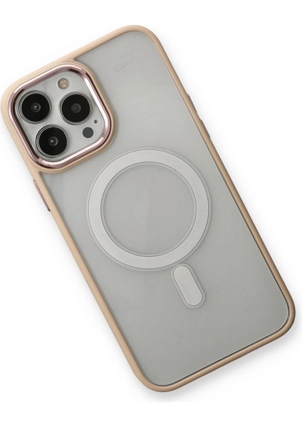 Newface iPhone 13 Pro Kılıf Room Magneticsafe Silikon - Pudra