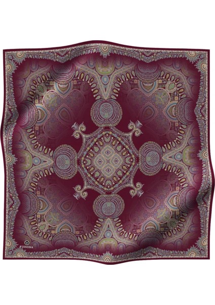Twill Ipek Eşarp Bordo