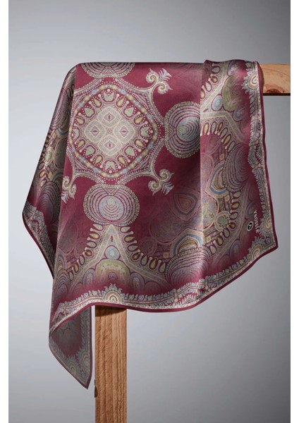 Twill Ipek Eşarp Bordo