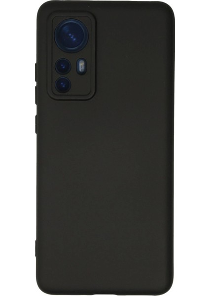 Newface Xiaomi Mi 12 Kılıf Nano Içi Kadife Silikon - Siyah