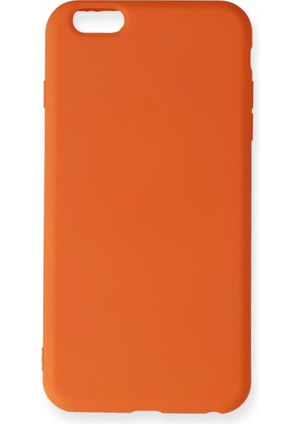 Newface iPhone 6 Plus Kılıf Nano Içi Kadife Silikon - Turuncu