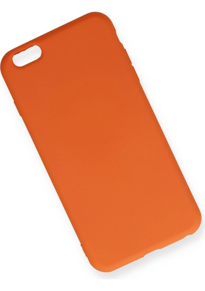 Newface iPhone 6 Plus Kılıf Nano Içi Kadife Silikon - Turuncu modelleri