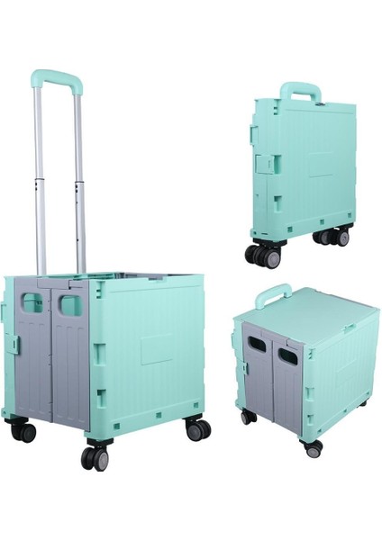 SN-26966 Katlanabilir Market Pazar Kamp Tekerlekli Alışveriş Arabası 60KG Kapasiteli