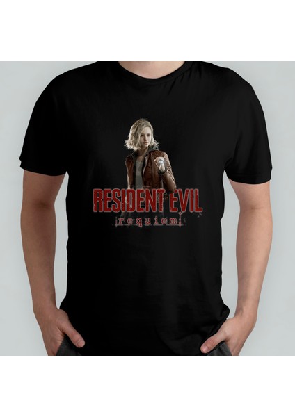 Resident Evil 9 Requiem %100 Pamuklu Bisiklet Yaka T-Shirt Model 2
