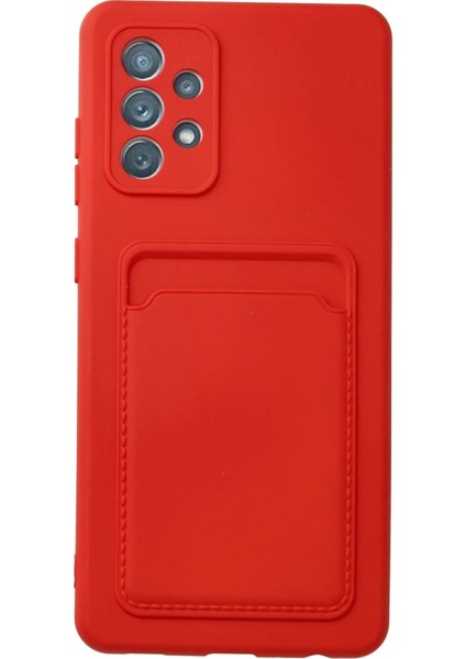 Newface Samsung Galaxy A33 5g Kılıf Kelvin Kartvizitli Silikon - Kırmızı