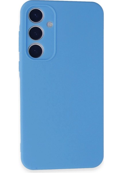 Newface Samsung Galaxy A35 5g Kılıf Nano Içi Kadife Silikon - Mavi
