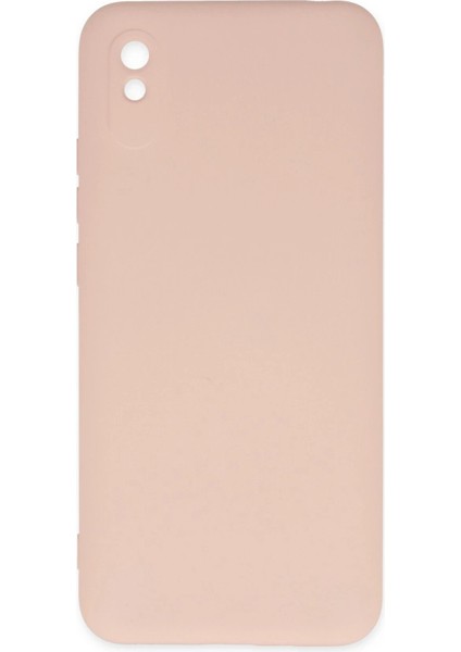 Newface Xiaomi Redmi 9A Kılıf Nano Içi Kadife Silikon - Pudra