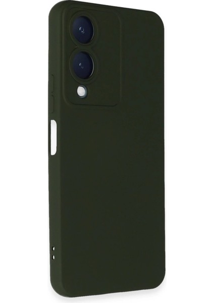 Newface Vivo Y17S Kılıf Nano Içi Kadife Silikon - Koyu Yeşil fiyatları
