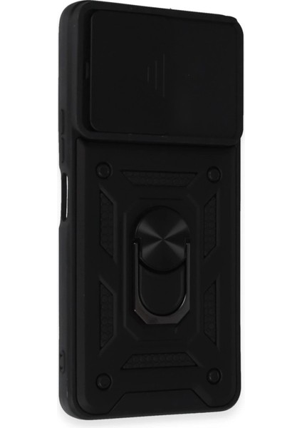 Newface Vivo Y36 Kılıf Pars Lens Yüzüklü Silikon - Siyah fiyatları