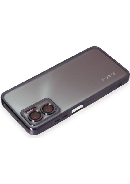 Newface Xiaomi Redmi Note 11E Kılıf Razer Lensli Silikon - Mor modelleri
