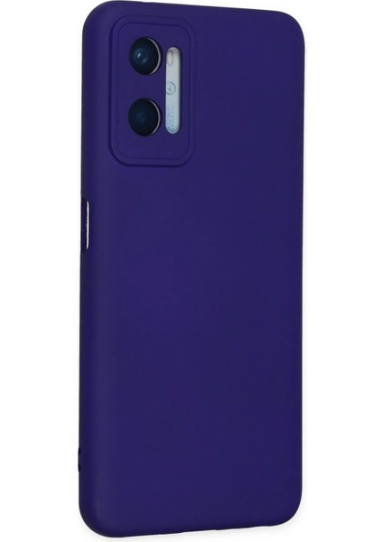 Newface Oppo A96 Kılıf Nano Içi Kadife Silikon - Mor modelleri