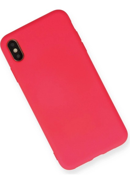 Newface iPhone Xs Max Kılıf Nano Içi Kadife Silikon - Koyu Pembe fiyatları