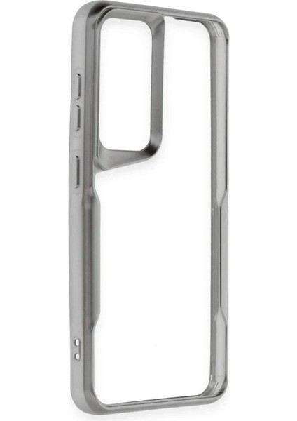 Newface Samsung Galaxy A15 4g Kılıf Boyi Silikon Kapak - Gümüş