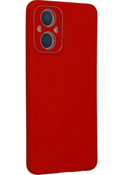 Newface Oppo Reno 7 Lite Kılıf Lansman Glass Kapak - Kırmızı modelleri