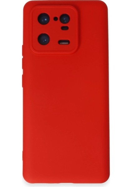 Newface Xiaomi Mi 13 Pro Kılıf Nano Içi Kadife Silikon - Kırmızı