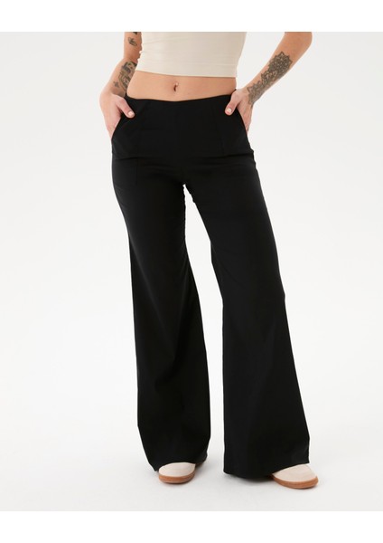 Siyah Flare Pensli Pantolon