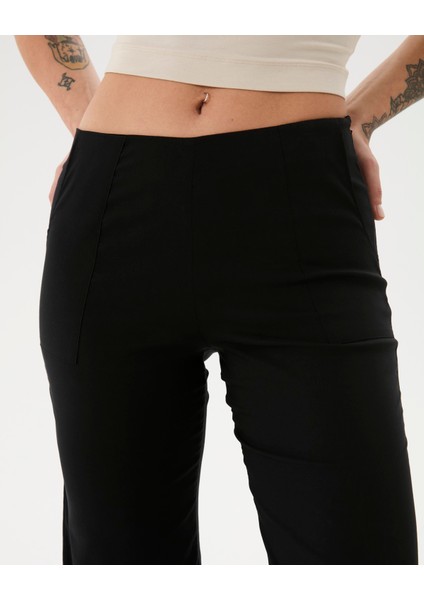 Siyah Flare Pensli Pantolon