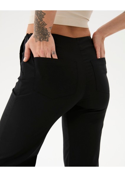 Siyah Flare Pensli Pantolon
