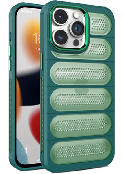 Newface iPhone 14 Pro Kılıf Airmax Silikon Kapak - Koyu Yeşil