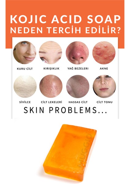 Kojik Asit Sabunu Zerdeçal & Limon Yağlı Cilt Kararması ve Lekelere Karşı Etkili modelleri