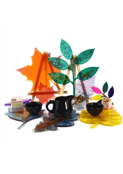 Reçine Epoksi Bardak Altı Yaprak Model -KOD:355
